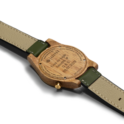 Línea Agavia | 44mm | Caoba | Carátula Sapelli