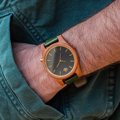 Línea Agavia | 44mm | Caoba | Carátula Ébano