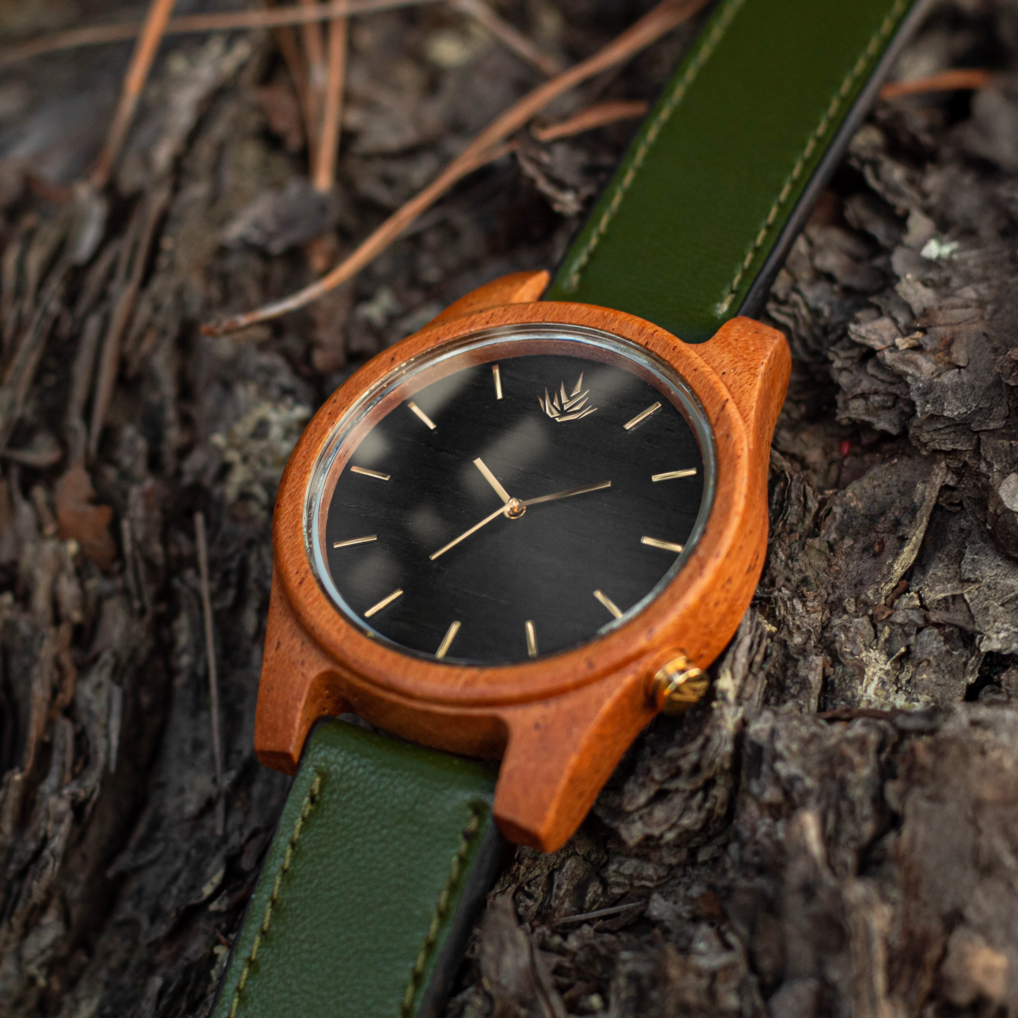Línea Agavia | 44mm | Caoba | Carátula Ébano