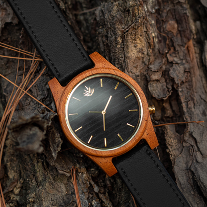 Línea Agavia | 44mm | Caoba | Carátula Ébano