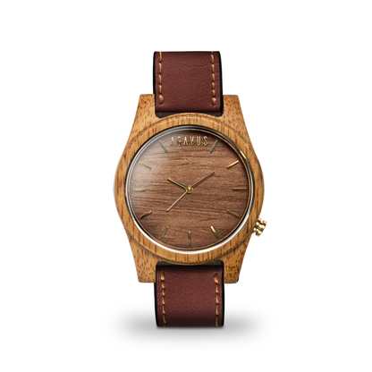 Línea Agavia | 44mm | Caoba | Carátula Sapelli