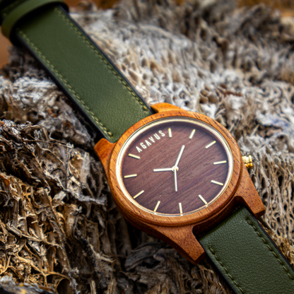 Línea Agavia | 44mm | Caoba | Carátula Sapelli
