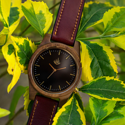 Línea Agavia | 44mm | Nogal | Carátula Negra