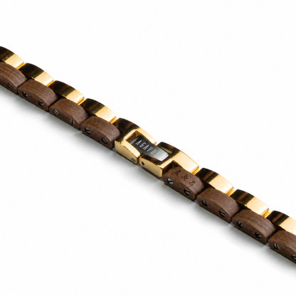 Brazalete Doble | Para él | Eslabones | Nogal