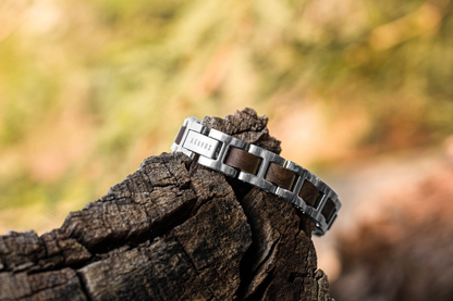 Brazalete H | Para él | Eslabones | Nogal