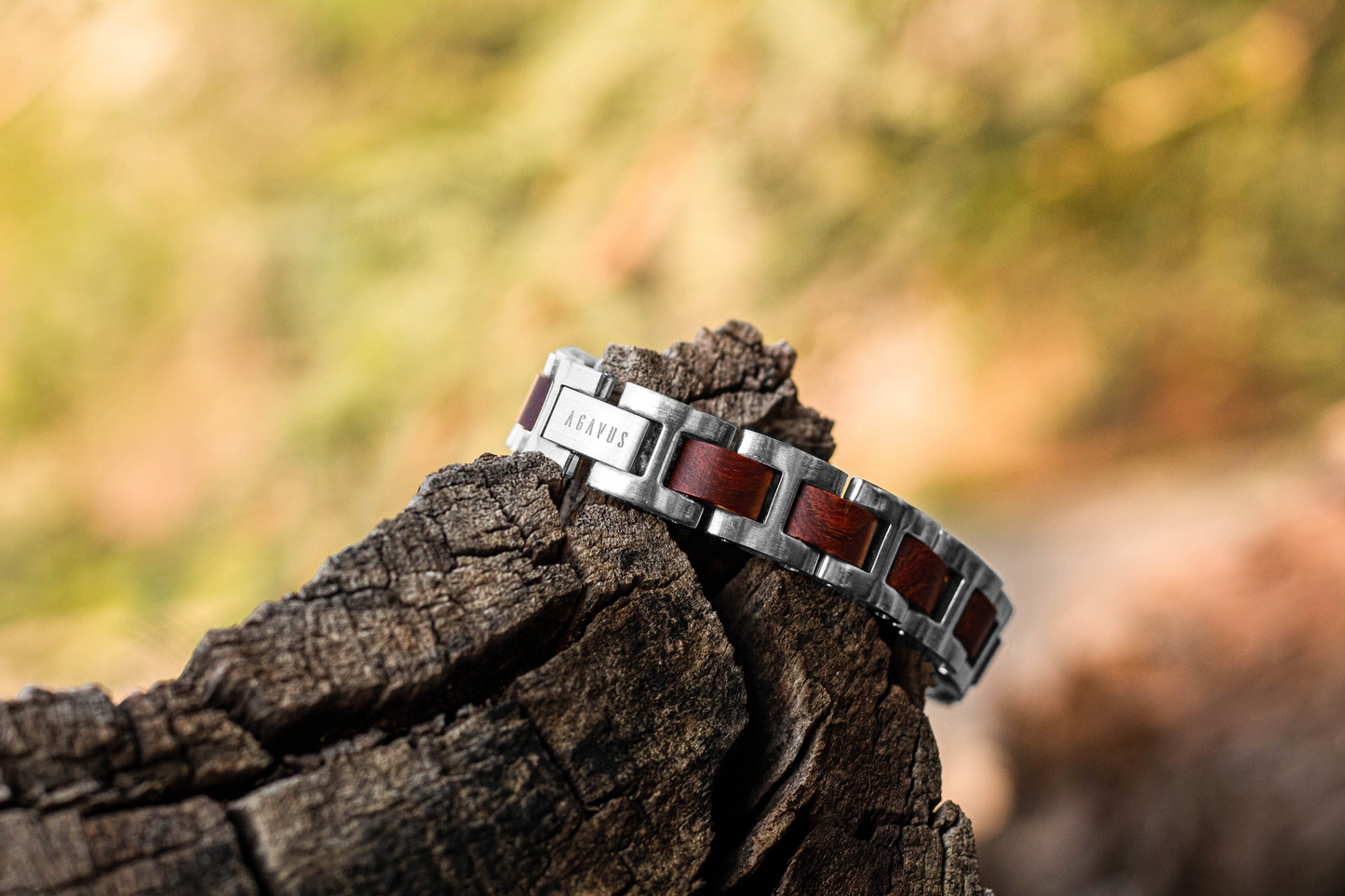 Brazalete H | Para él | Eslabones | Sándalo Rojo