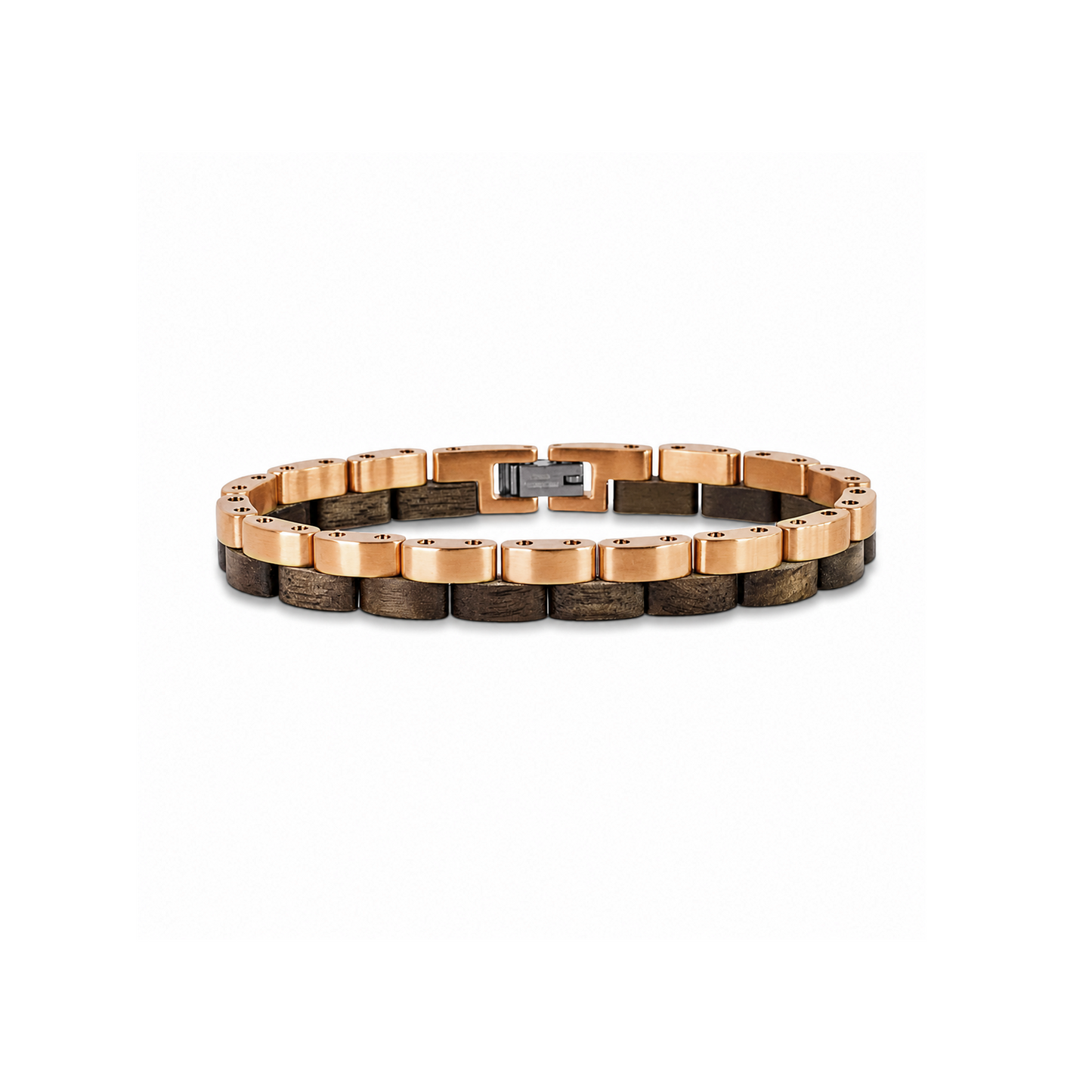 Brazalete Doble | Para él | Eslabones | Nogal