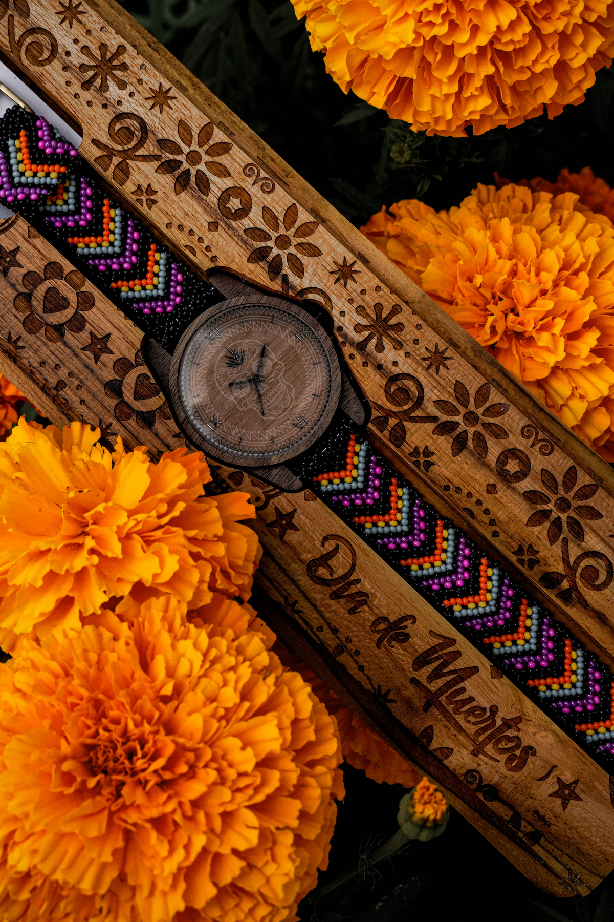 Línea Edición Limitada | Día de Muertos | 50 Piezas | 44mm | Nogal
