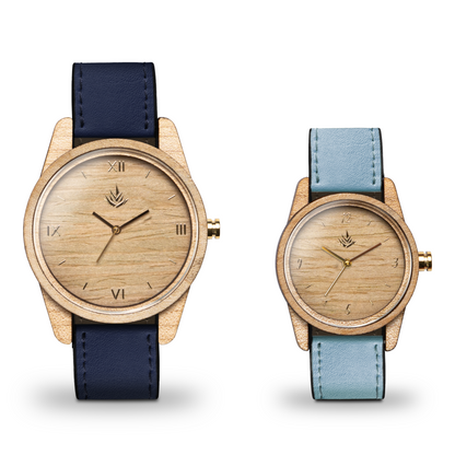Pareja de Agavus | Línea Clásica | 35mm y 44mm | Maple | Piel