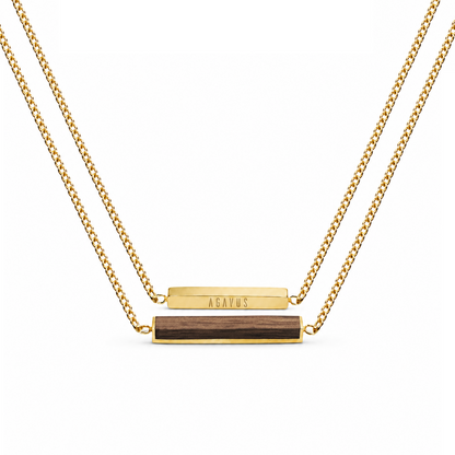 Collar | Para ella | Rectángulo | Nogal