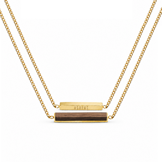 Collar | Para ella | Rectángulo | Nogal