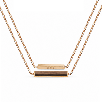 Collar | Para ella | Rectángulo | Nogal