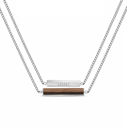 Collar | Para ella | Rectángulo | Nogal