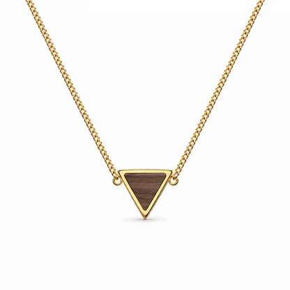 Collar | Para ella | Triángulo | Nogal