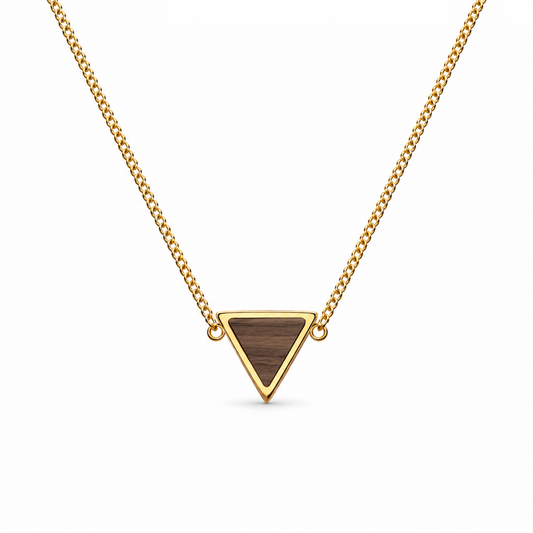 Collar | Para ella | Triángulo | Nogal