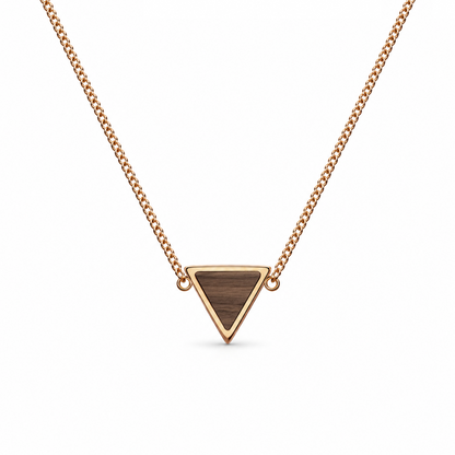 Collar | Para ella | Triángulo | Nogal