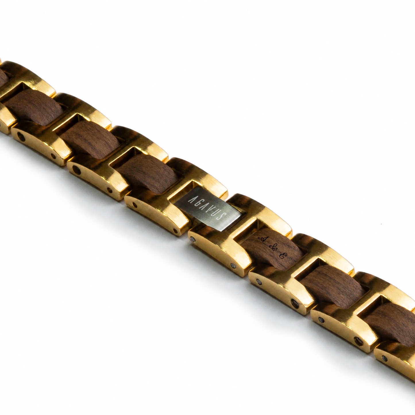 Brazalete H | Para él | Eslabones | Nogal