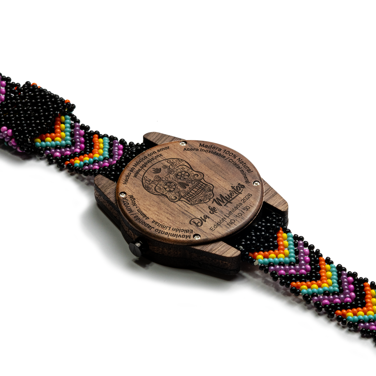Línea Edición Limitada | Día de Muertos | 50 Piezas | 44mm | Nogal