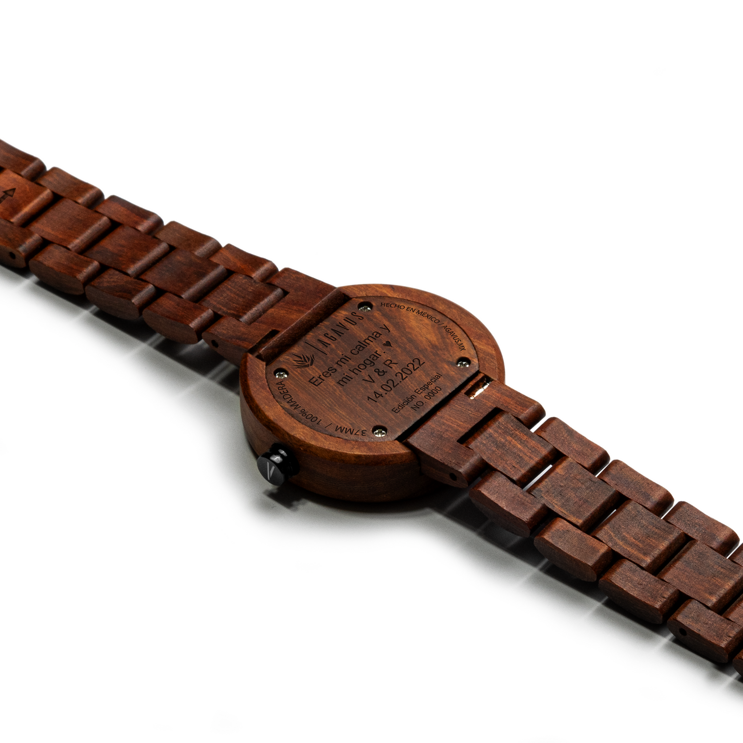 Línea Edición Especial | 37mm | Sándalo rojo | Oro Rosa | Carátula Negra