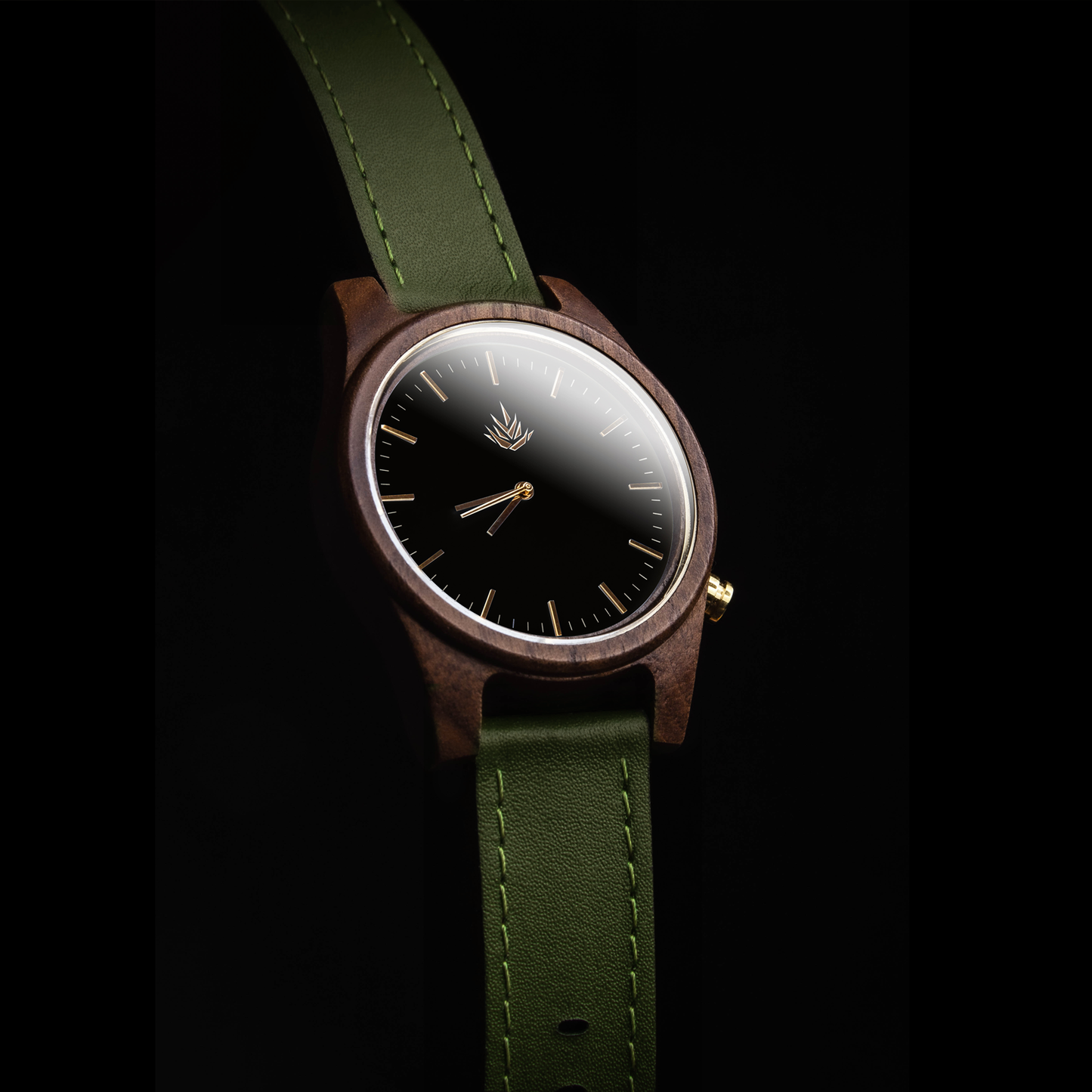 Línea Agavia | 44mm | Nogal | Carátula Negra