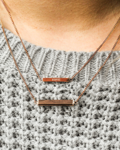 Collar | Para ella | Rectángulo | Nogal