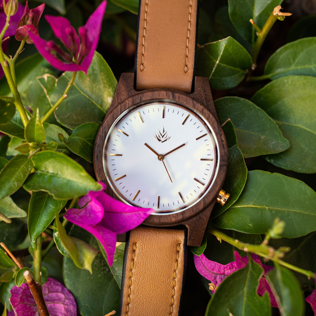 Línea Agavia | 44mm | Nogal | Carátula Blanca