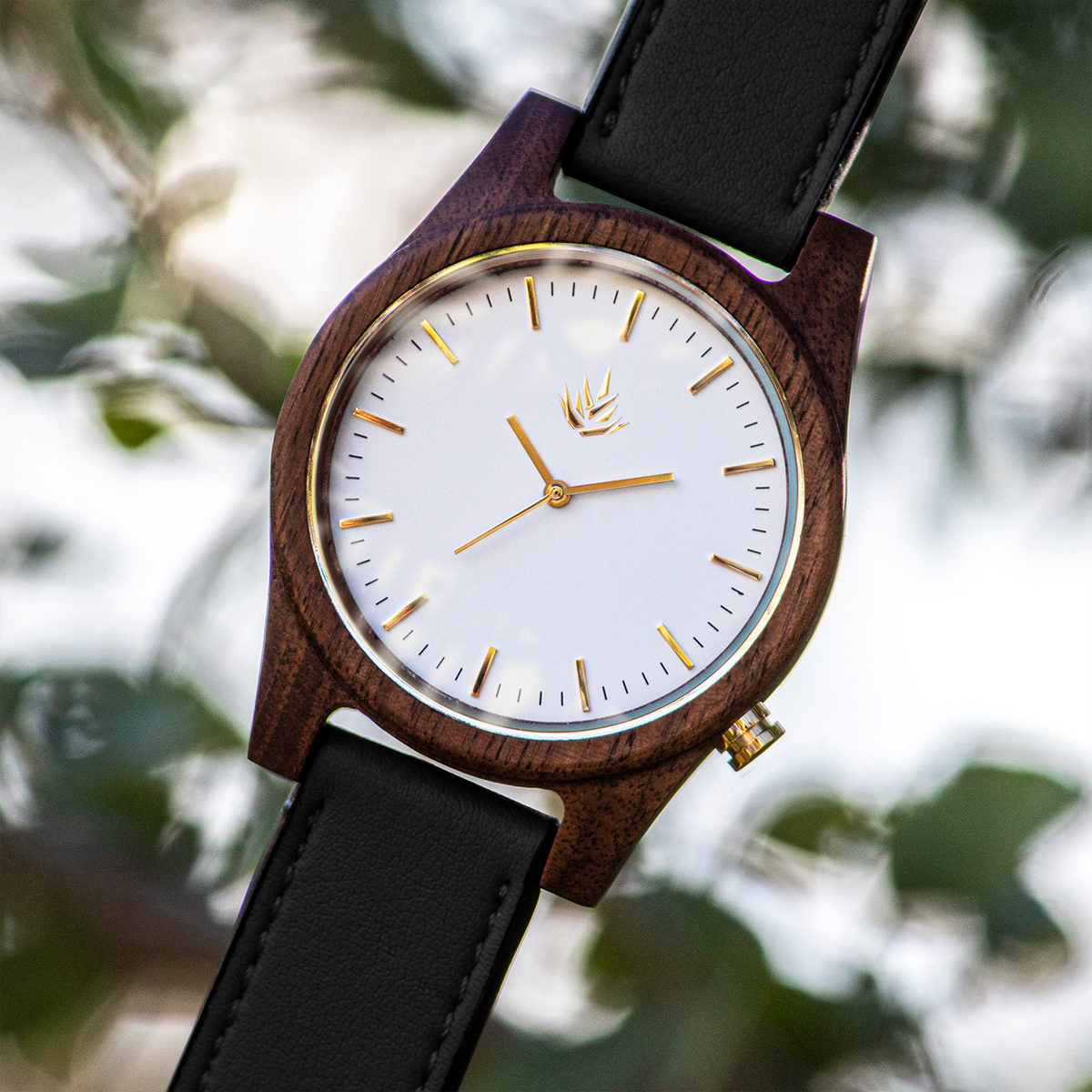 Línea Agavia | 44mm | Nogal | Carátula Blanca