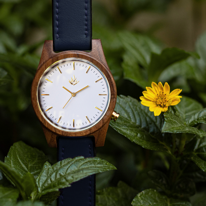 Línea Agavia | 44mm | Nogal | Carátula Blanca