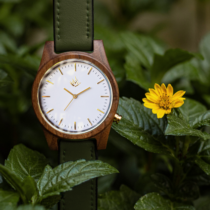 Línea Agavia | 44mm | Nogal | Carátula Blanca