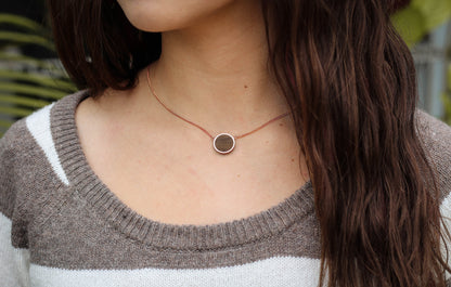 Collar | Para ella | Círculo | Nogal