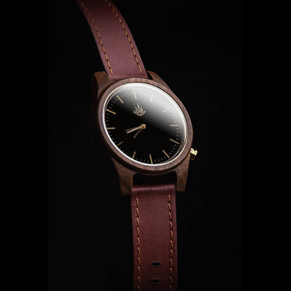 Pareja de Agavus | Línea Agavia | 37mm y 44mm | Nogal | Carátulas Negra y Blanca