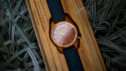 Pareja de Agavus | Línea Agavia | 37mm y 44mm | Caoba | Carátula Blanca y Sapelli