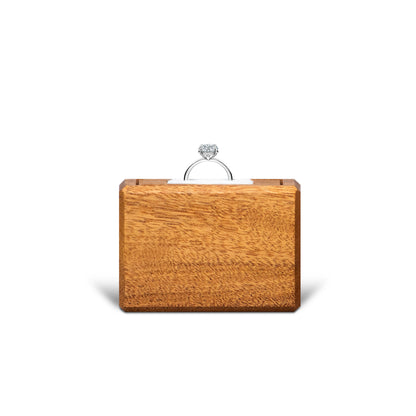 Estuche | Anillo de Compromiso | Caoba
