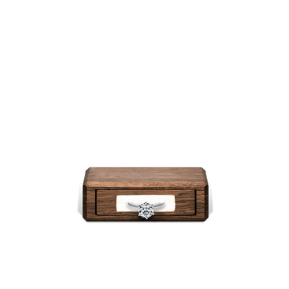 Estuche | Anillo de Compromiso | Nogal