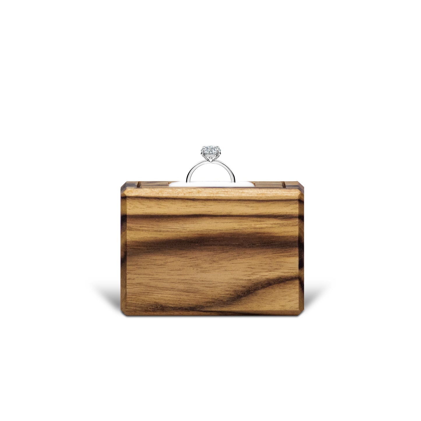 Estuche | Anillo de Compromiso | Teca