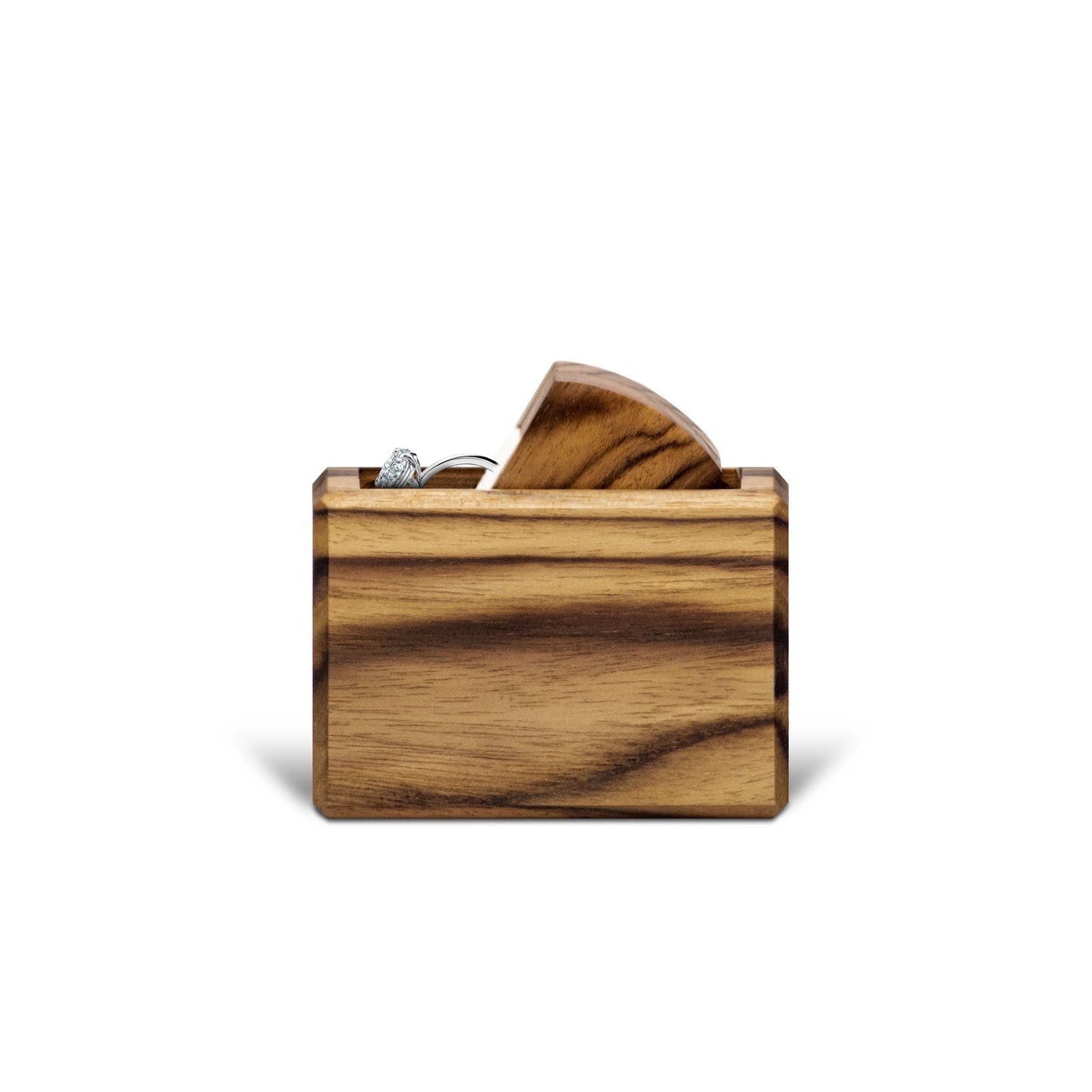 Estuche | Anillo de Compromiso | Teca