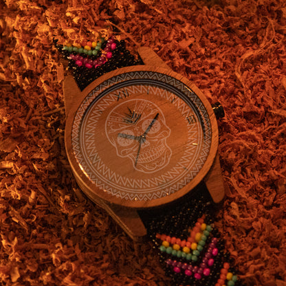 Línea Edición Limitada | Día de Muertos | 50 Piezas | 44mm | Nogal
