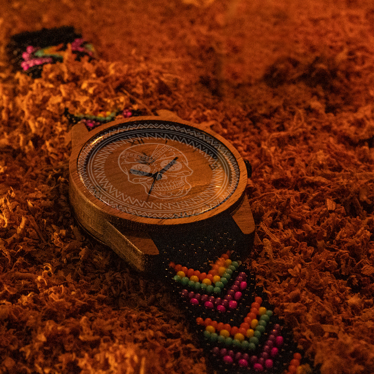 Línea Edición Limitada | Día de Muertos | 50 Piezas | 44mm | Nogal