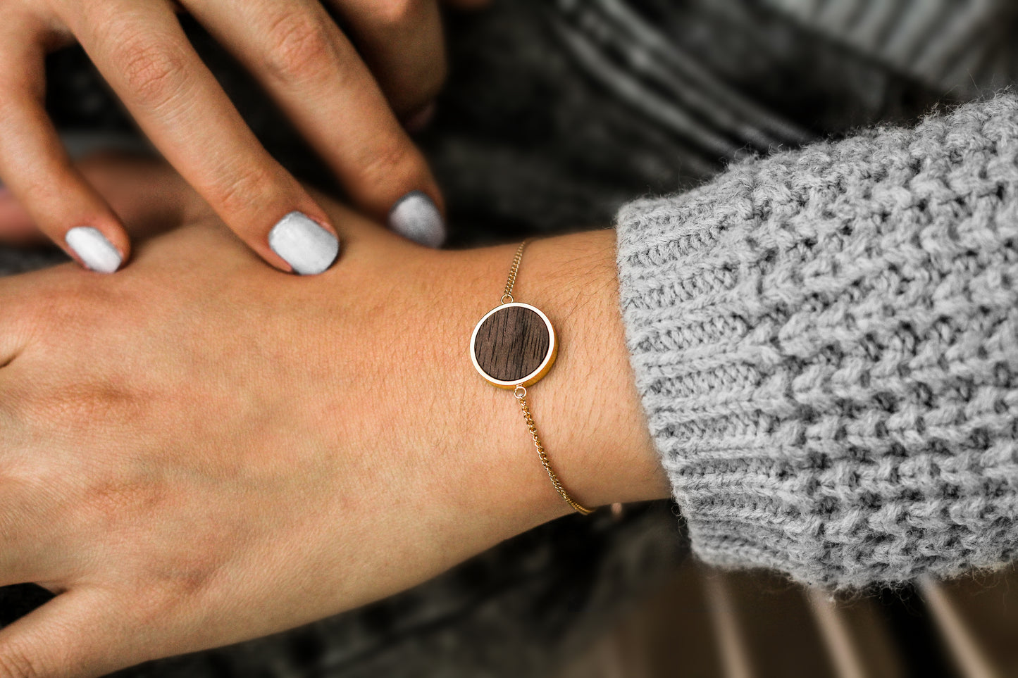 Brazalete | Para ella | Círculo | Nogal