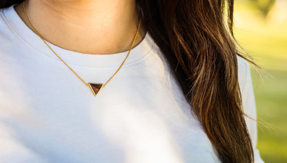 Collar | Para ella | Triángulo | Nogal